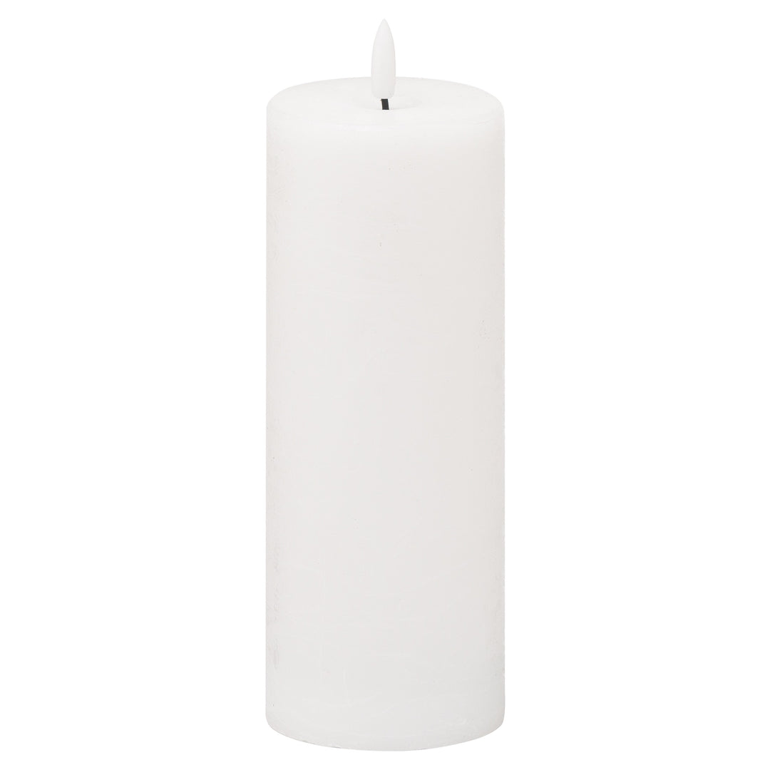 Classic & Pure Glow: LED White Wax Candle