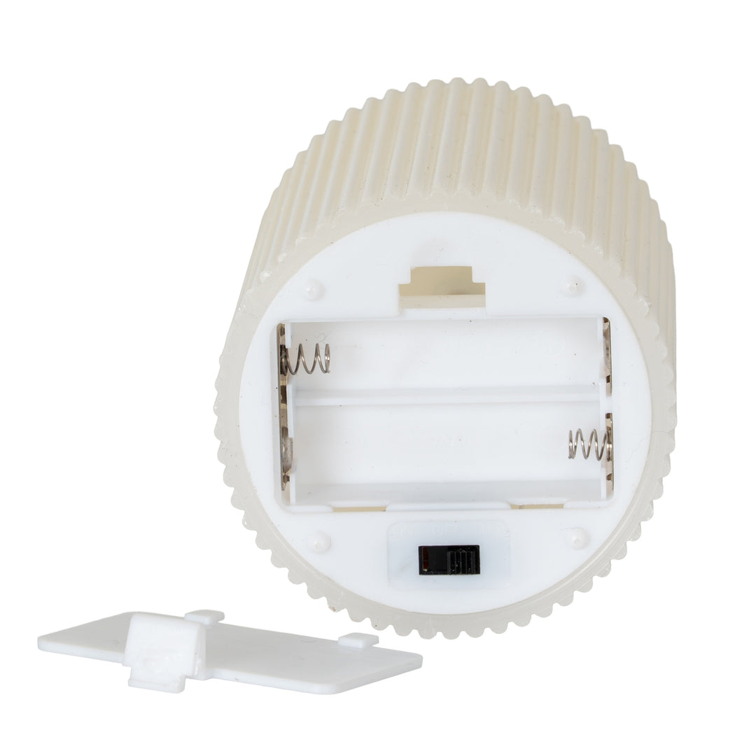 A Cozy Accent Glow: Textured Ribbed LED Candle