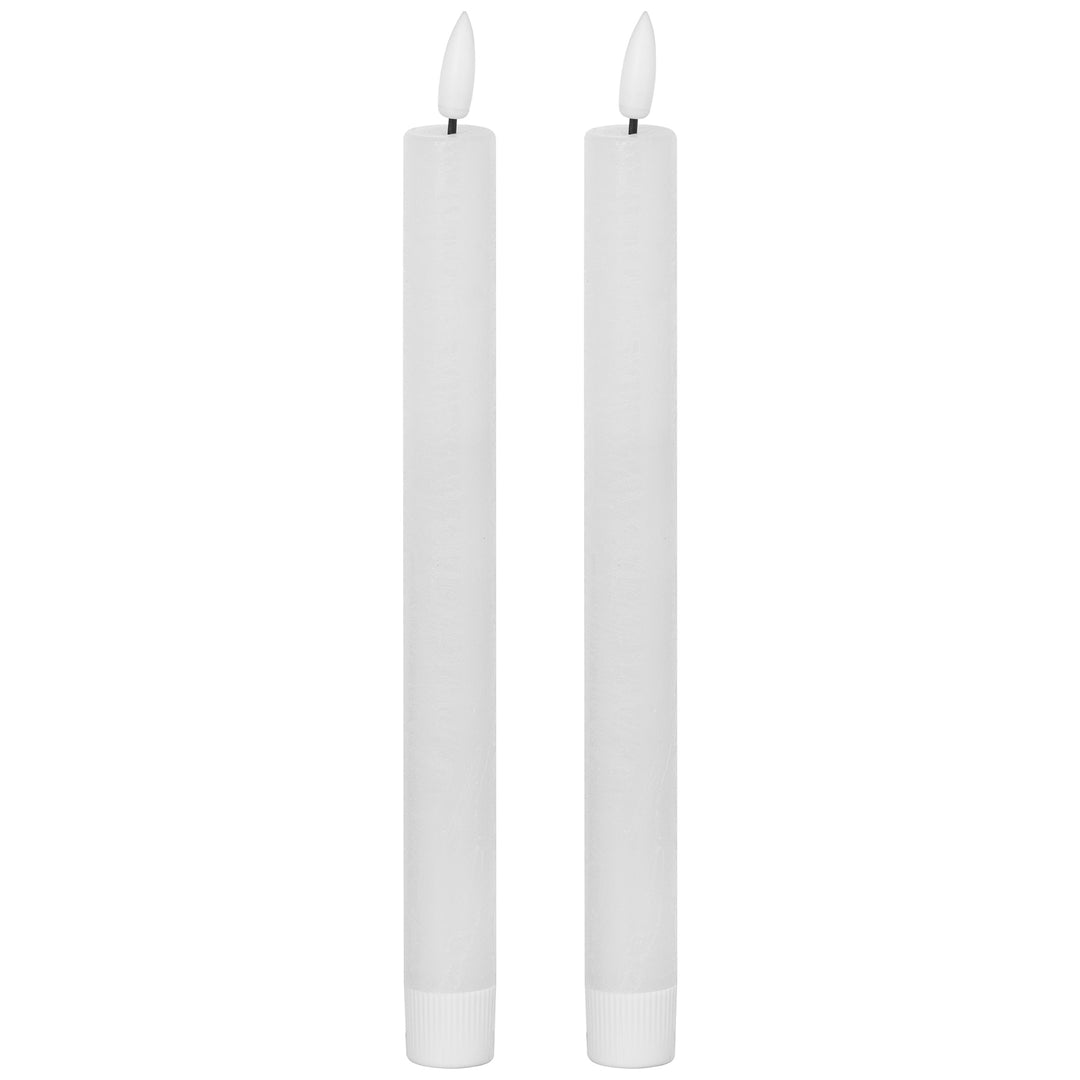 Candlelight, Simplified: Natural Glow White LED Dinner Candles (Set of 2)