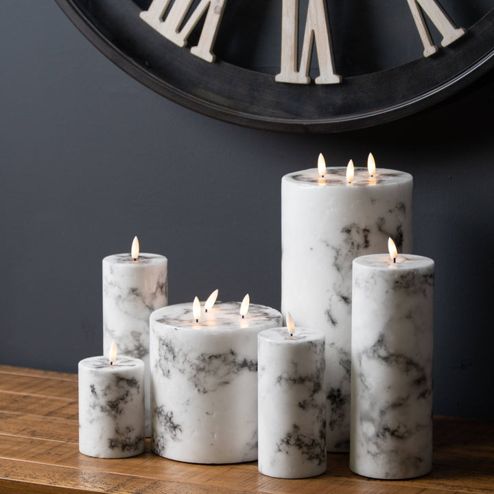 Modern & Luminous: Marble Effect LED Candle