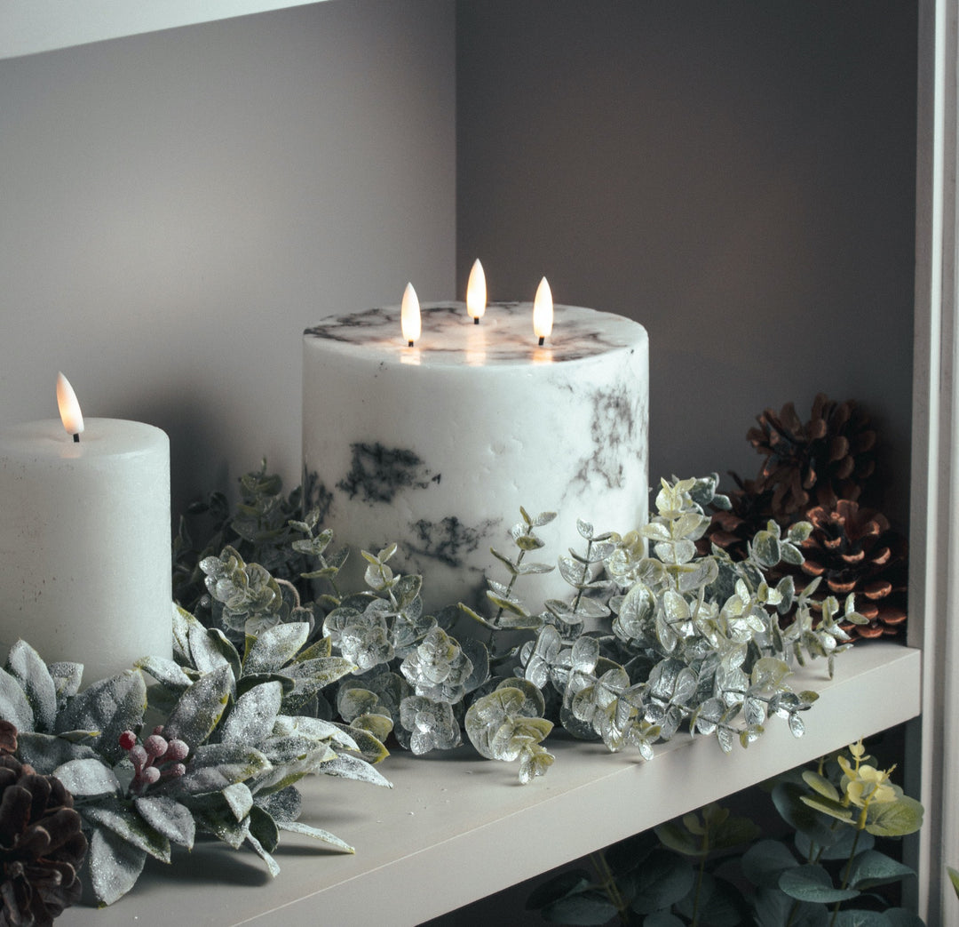 Modern & Luminous: Marble Effect LED Candle