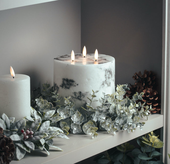 Modern & Luminous: Marble Effect LED Candle