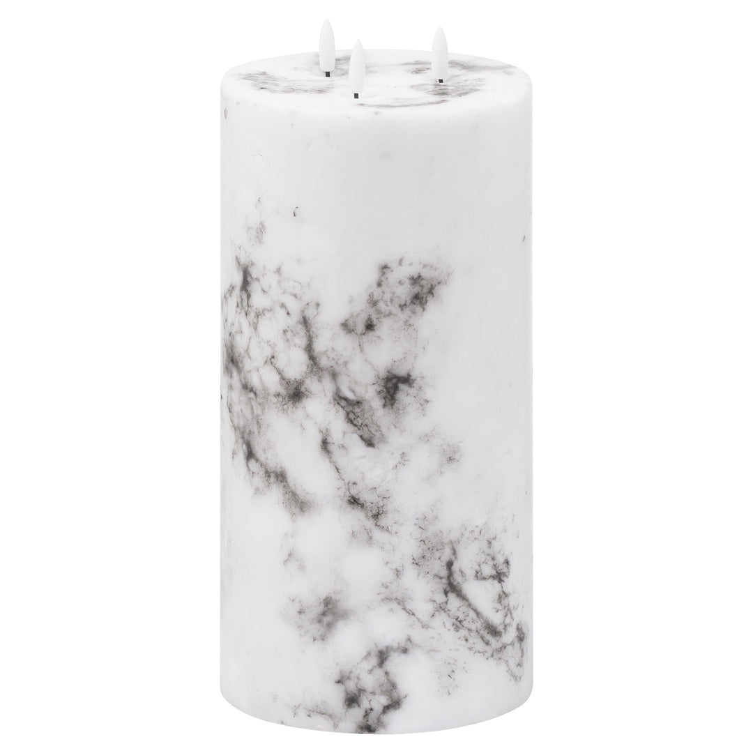 Luxurious & Luminous: Marble Effect LED Candle
