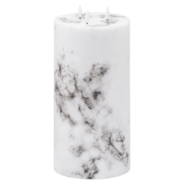 Luxurious & Luminous: Marble Effect LED Candle