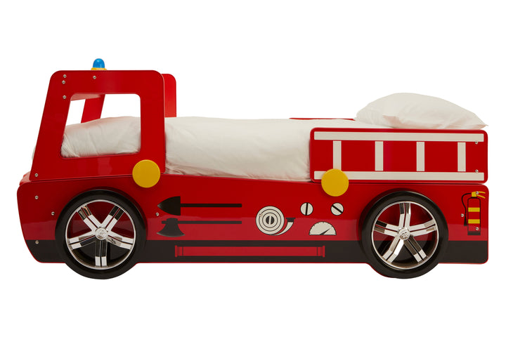 Kids Bed in Red Fire Engine Design
