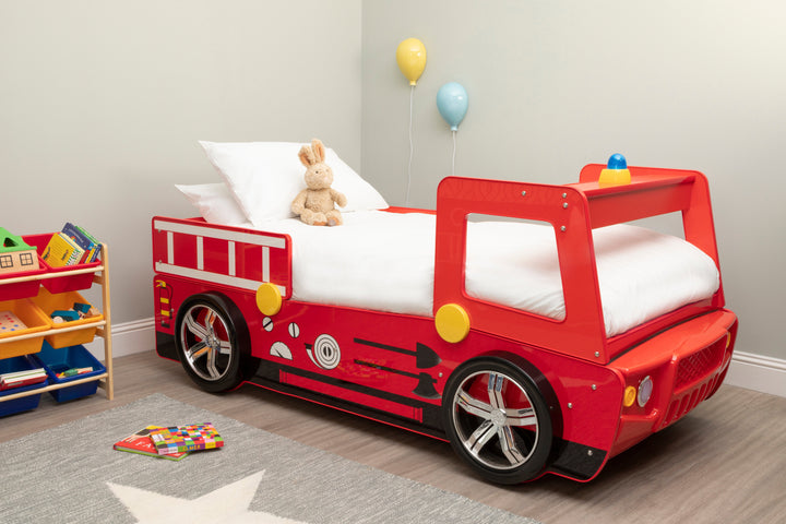 Kids Bed in Red Fire Engine Design