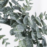 Large Frosted Eucalyptus Candle Wreath