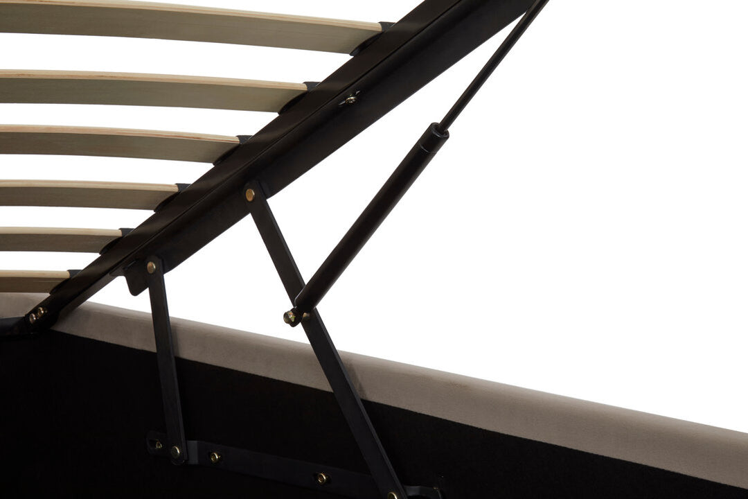 Stratford Velvet Ottoman Bed – Mink (King)