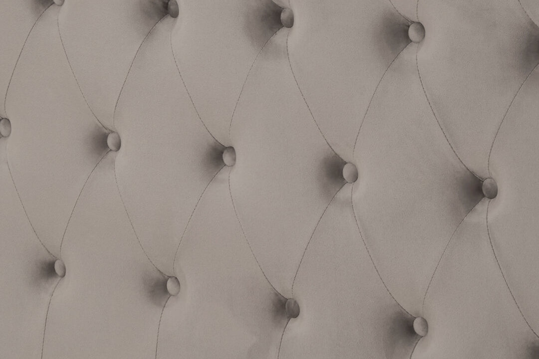 Lockwood Velvet Ottoman Bed – Grey (Double)