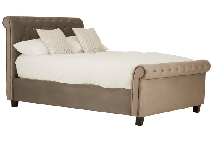 Orlando Ottoman Double Bed in Grey Finish