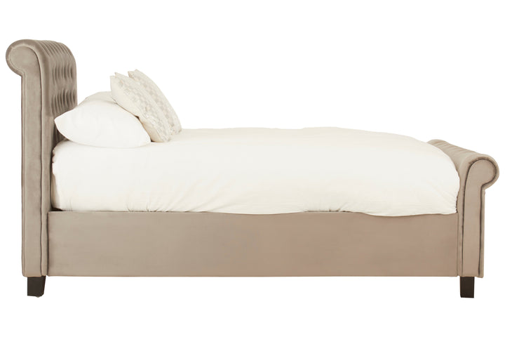 Orlando Ottoman Double Bed in Grey Finish