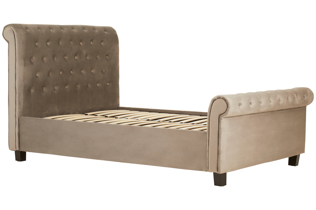 Orlando Ottoman Double Bed in Grey Finish