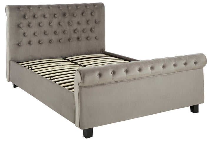 Orlando Ottoman King Bed in Grey Finish