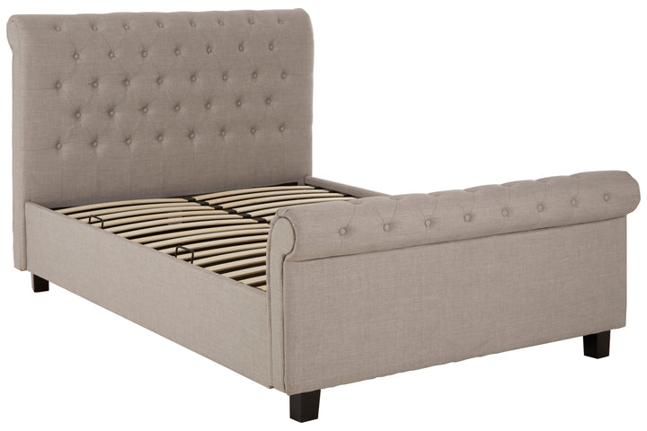 Orlando Ottoman King Bed in Light Grey Finish