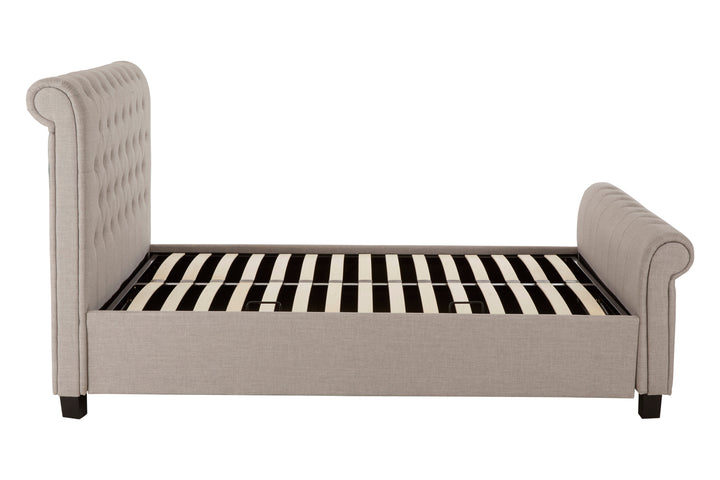 Orlando Ottoman King Bed in Light Grey Finish