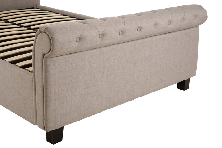 Orlando Ottoman King Bed in Light Grey Finish