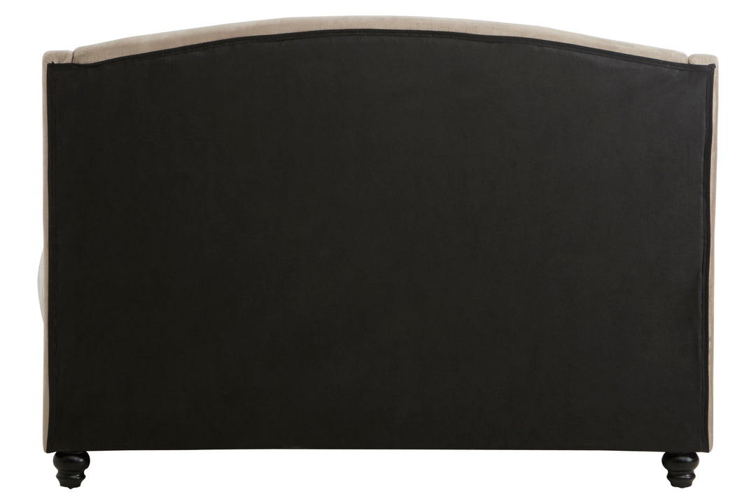 Josephine Double Bed in Mink Brushed Velvet Upholstery