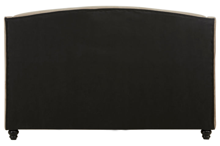 Josephine King Bed in Mink Finish Upholstery