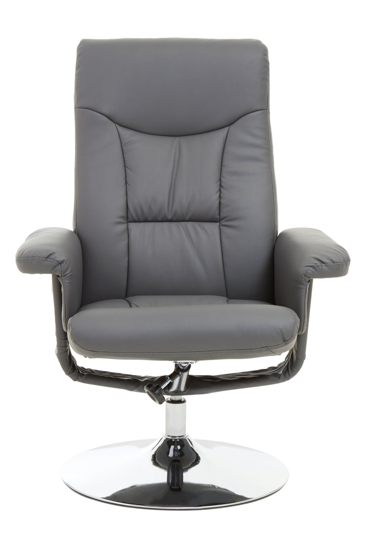 Grey Leather Recliner