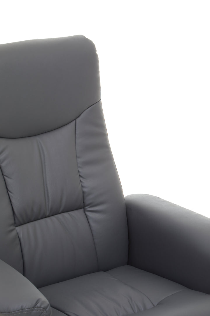 Grey Leather Recliner