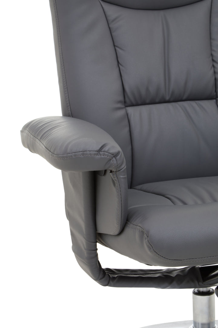 Grey Leather Recliner