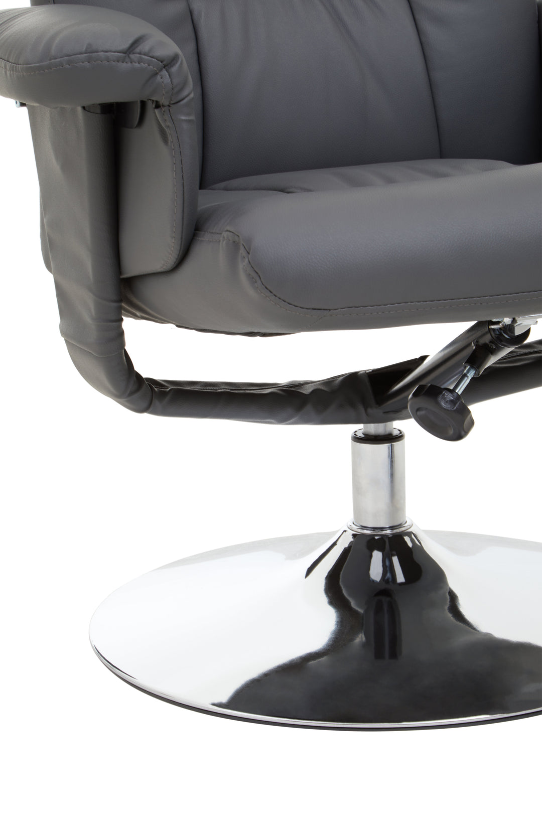 Grey Leather Recliner