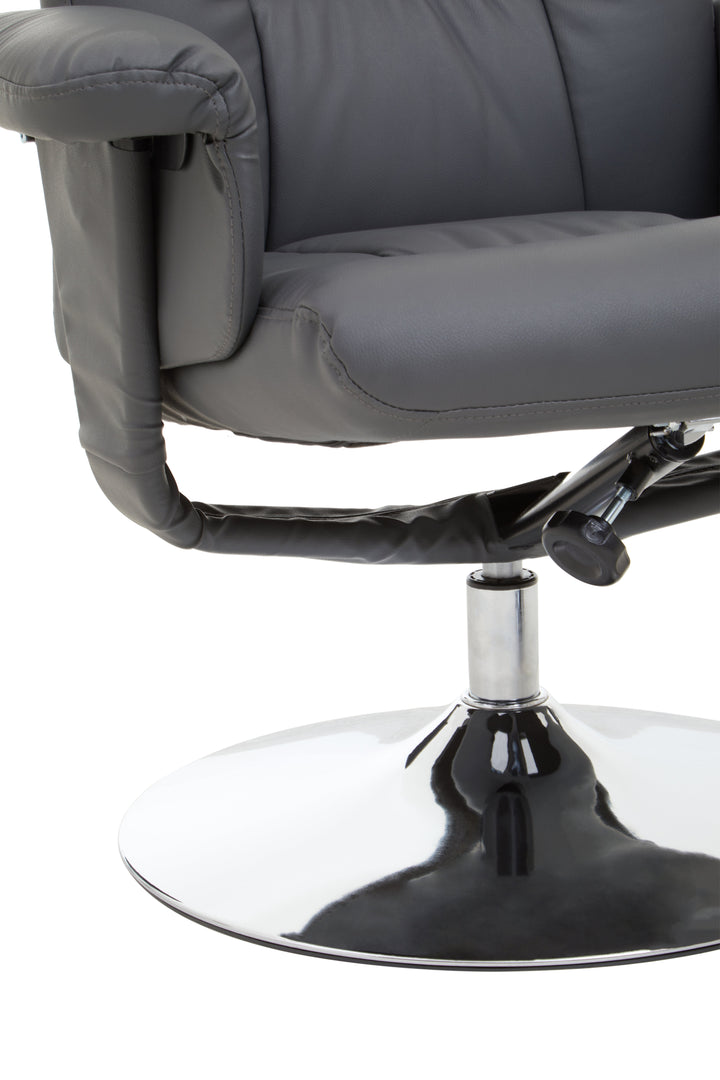 Grey Leather Recliner