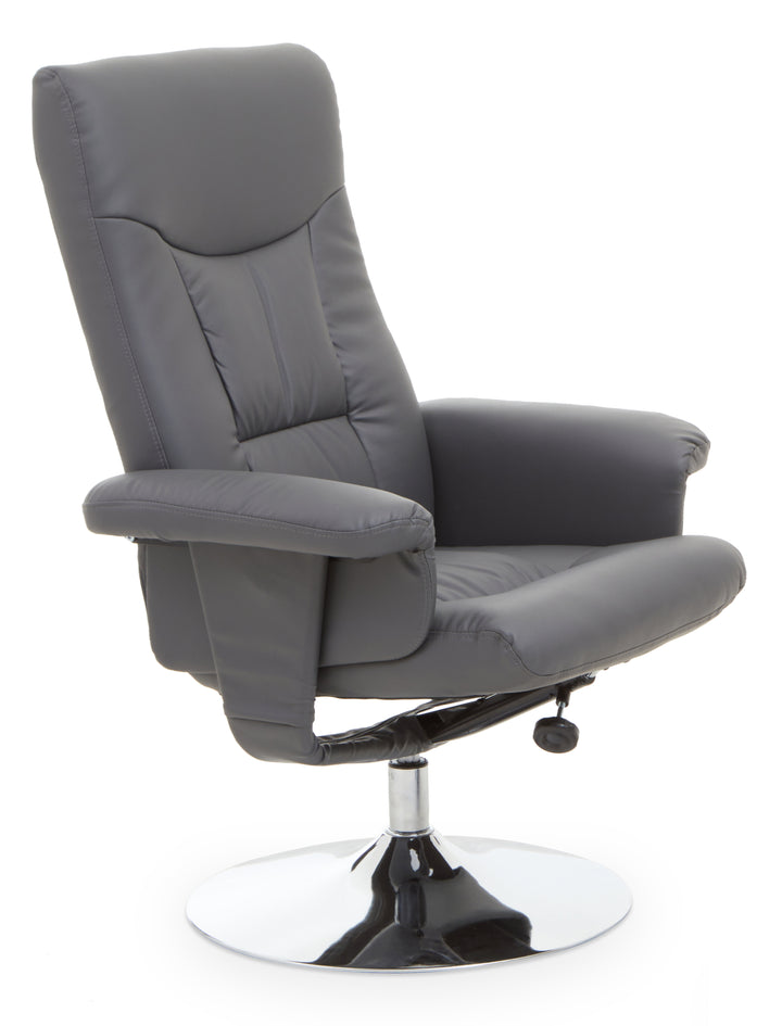 Grey Leather Recliner