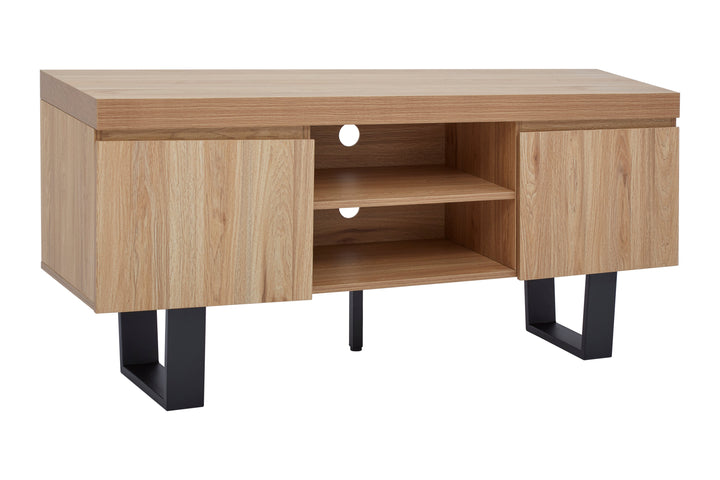 Oakton Media Unit in Natural Wood Finish