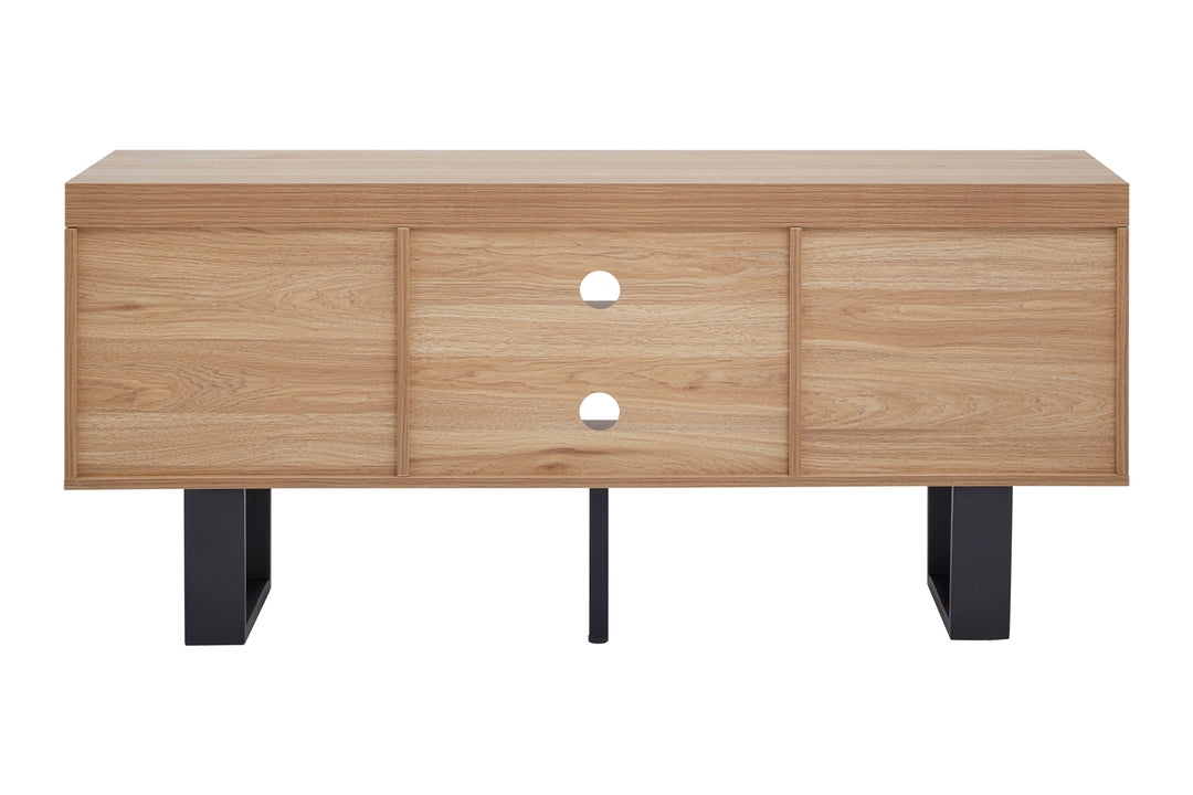 Oakton Media Unit in Natural Wood Finish