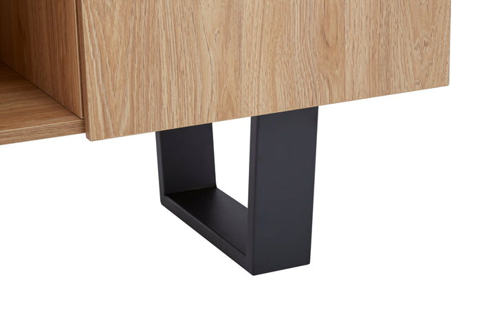 Oakton Media Unit in Natural Wood Finish