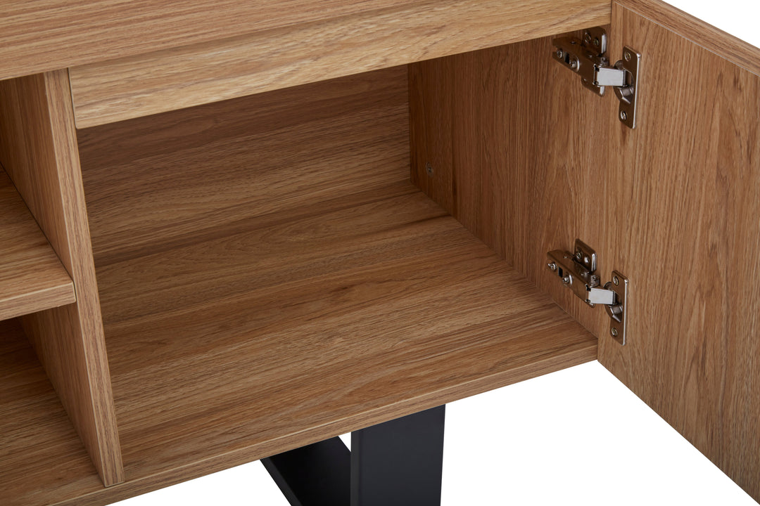 Oakton Media Unit in Natural Wood Finish