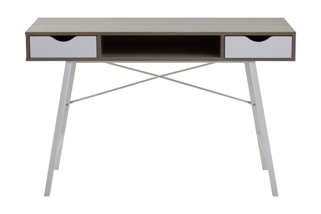 Bradbury Desk in Light Oak Veneer with Two Drawers