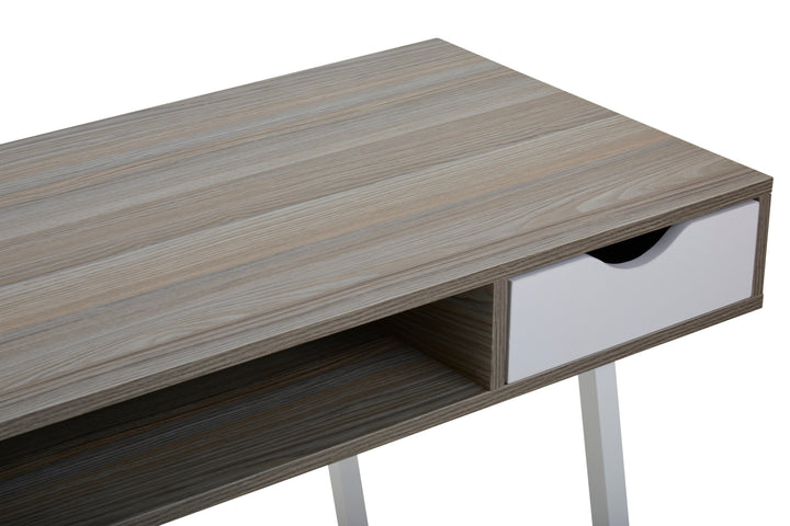 Bradbury Desk in Light Oak Veneer with Two Drawers