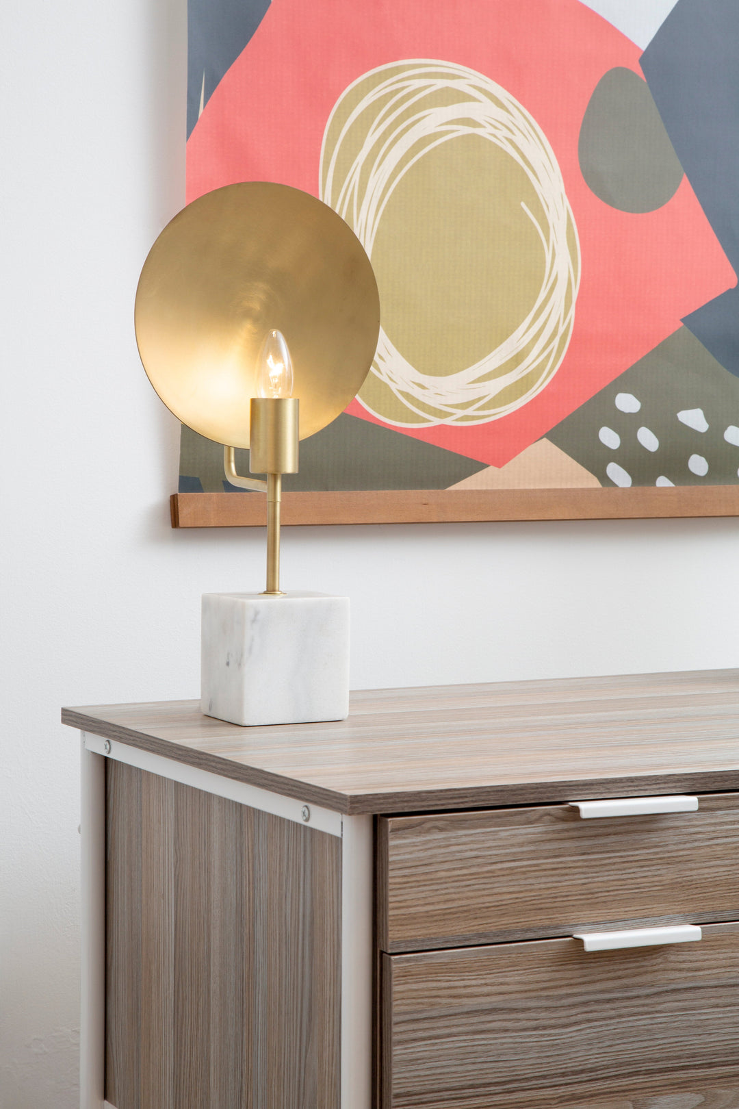 Bradbury Desk in Light Oak Veneer with Drawers