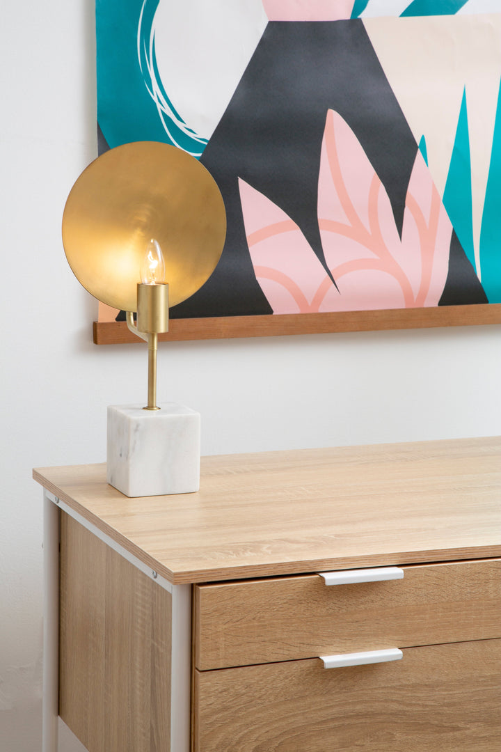 Bradbury Desk in Natural Oak Veneer with Drawers