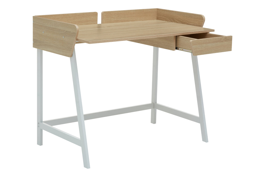 Bradbury Desk in Natural Oak with Single Drawer