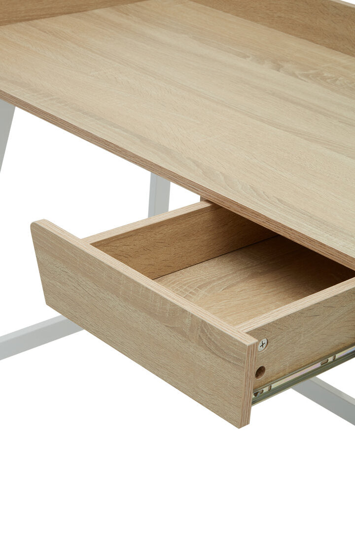 Norwood Two-Drawer Desk – Light Oak Veneer
