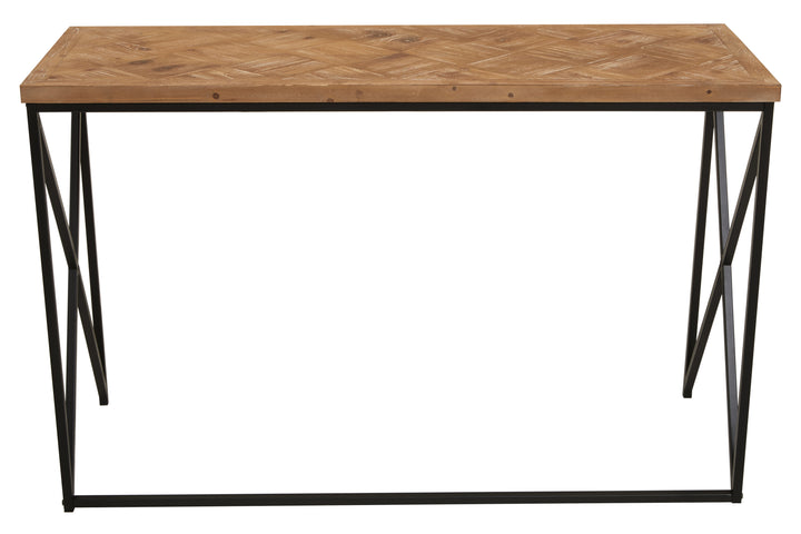 Kickford Console Table with Natural Parquet Top