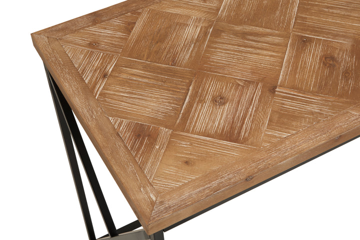 Kickford Console Table with Natural Parquet Top