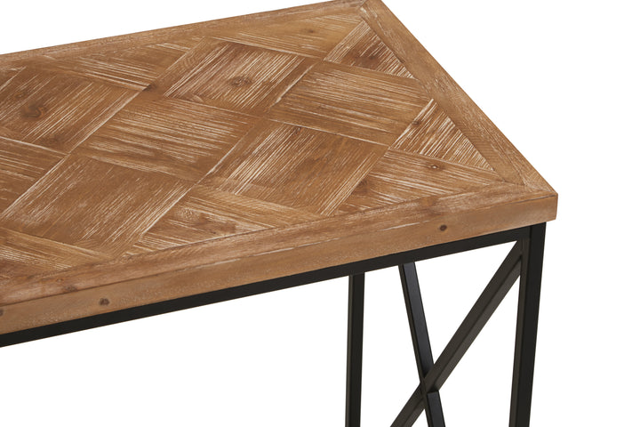 Kickford Console Table with Natural Parquet Top