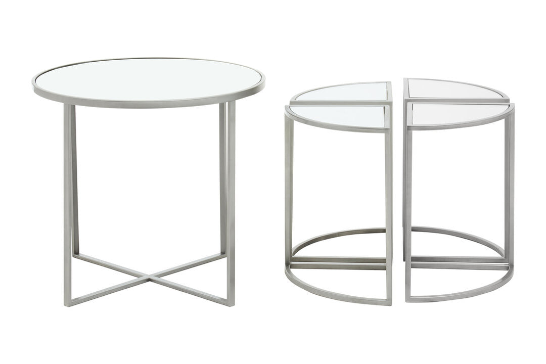 Rosewood Silver Iron Table Set (5-Piece)