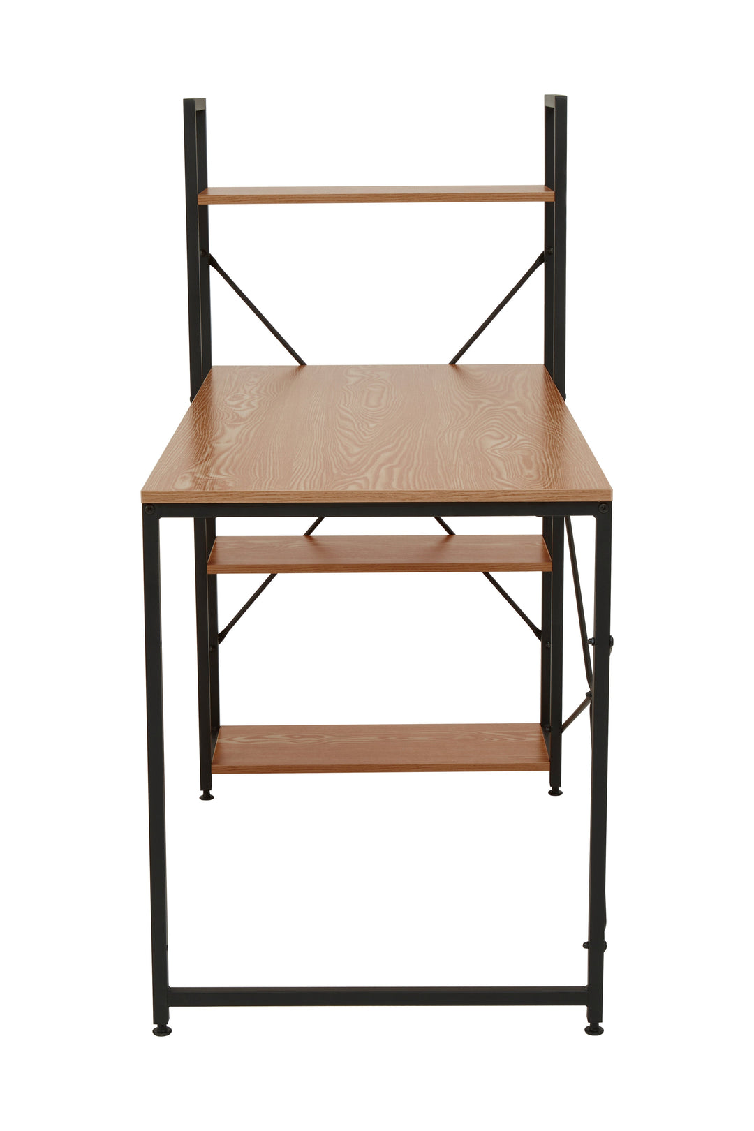 Laxton Desk in Red Pomelo Finish with Shelves