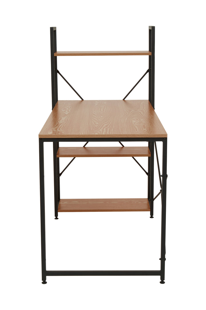 Laxton Desk in Red Pomelo Finish with Shelves