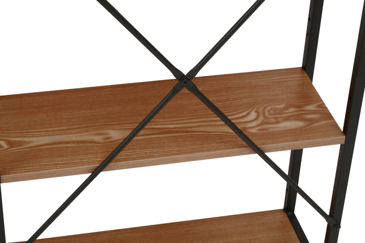 Laxton Desk in Red Pomelo Finish with Shelves