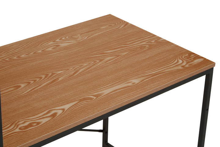 Laxton Desk in Red Pomelo Finish with Shelves