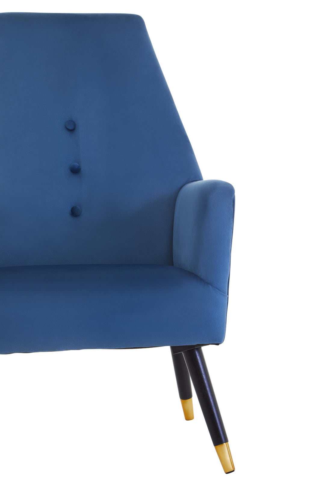 Loretta Button-Tufted Velvet Chair – Midnight Blue