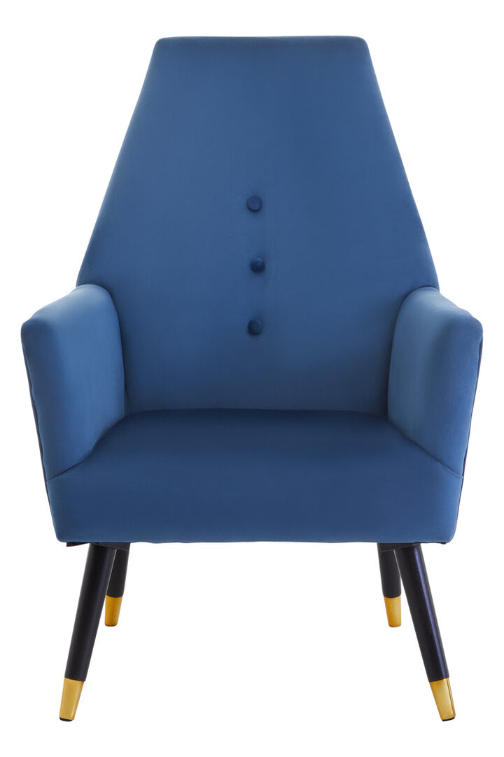Linea Midnight Blue Velvet Button Detail Chair