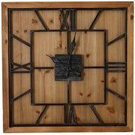 Williston Square Wooden Large Wall Clock