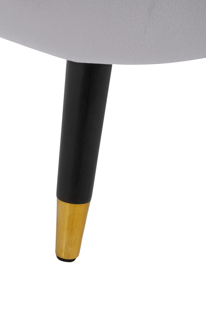 Loretta Shell-Inspired Accent Chair in Grey Velvet